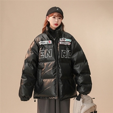 EQ156帅气女骑士机车服皮衣外套冬季赛车服棉衣棉服2024新款P118，女装棉衣/棉服，电商C306-1