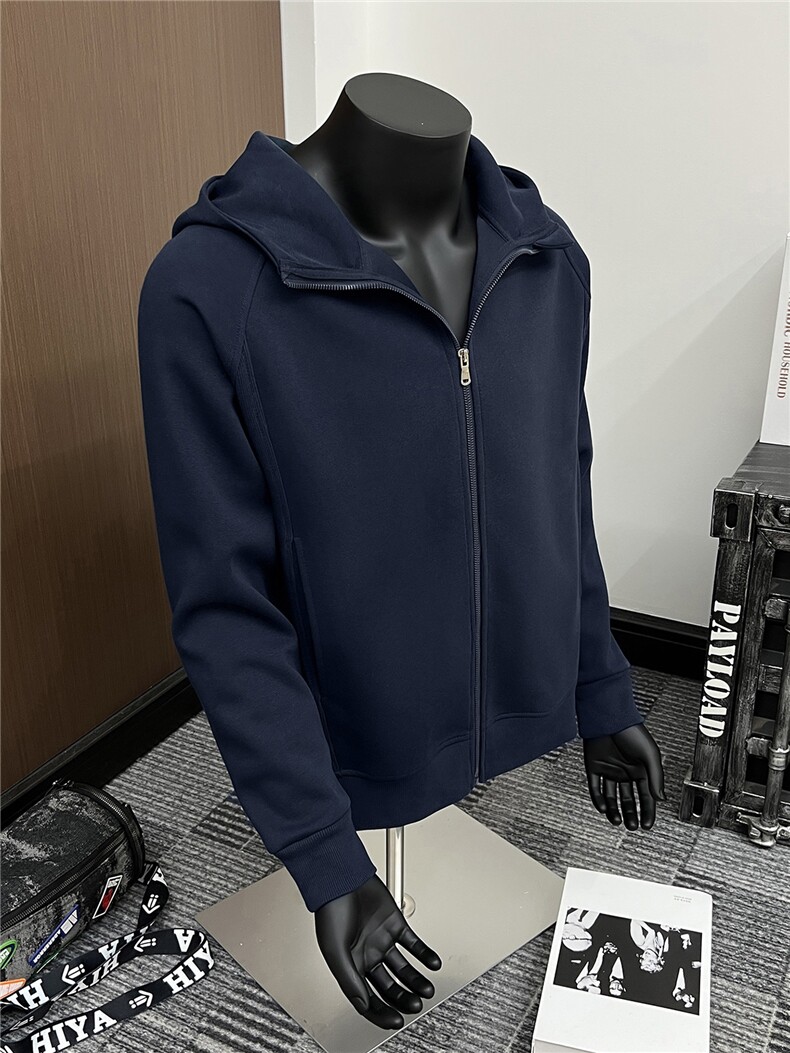 假模开衫连帽卫衣男秋季2025新款宽松长袖男A436-5118-P70,男装卫衣,电商A436