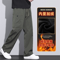 工装裤男美式高街宽松休闲裤加绒户外运动长裤Z9856-P45/加绒P55，男装工装外套，星座509