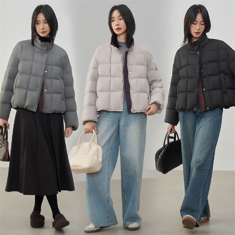 现货2025年冬季新款羽绒服90白鸭绒休闲风女，女装羽绒服，阳光伊恋