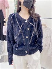 现货重工水貂毛开衫，其它，CHERRY·印