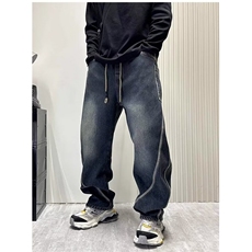 慵懒潮流原宿气质时尚日系流行牛仔裤百搭文艺ins简约N858，男装牛仔裤，星座1116A（原606A-3）