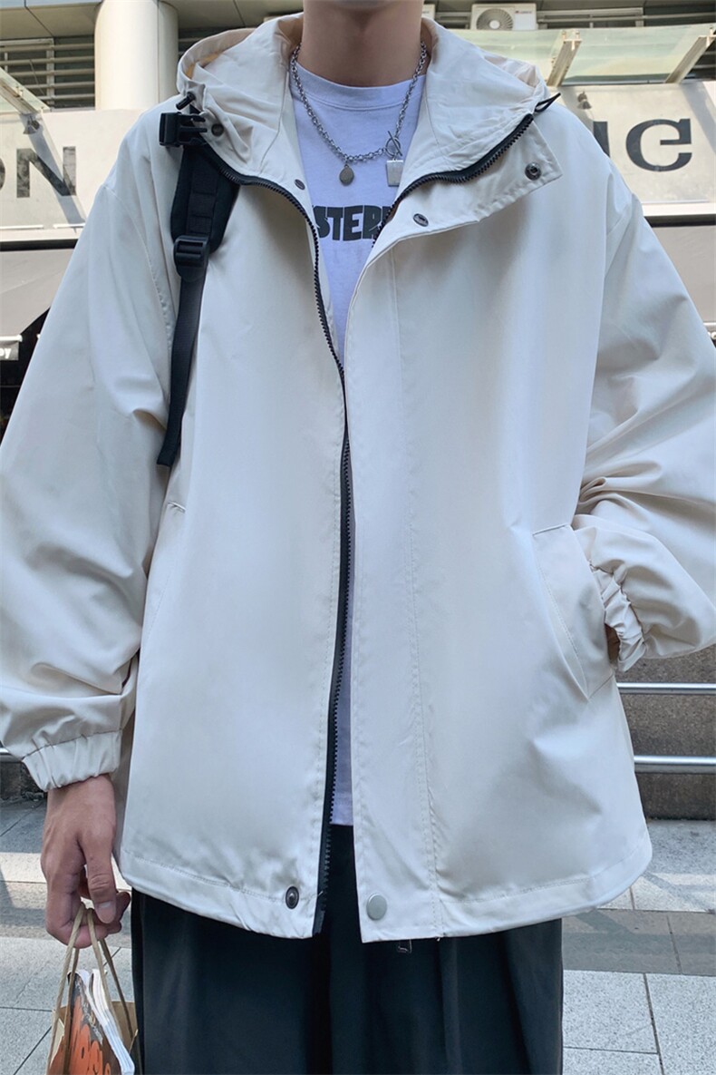 港风防水拉链冲锋衣男潮流夹克个性外套J7208-P38【特价】,男装夹克,电商A007