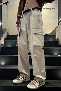 24春款港风工装裤休闲裤束脚裤男KP211 P55图片