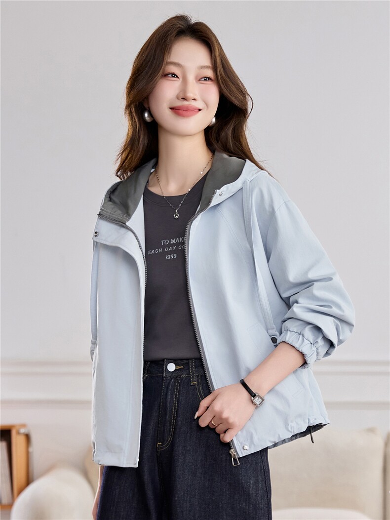 现货！现货！2026春季新款时尚宽松休闲短款外套女,女装短外套,以桐