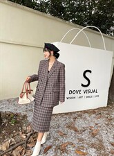 高品质格纹套装，女装职业装，Balance Studio