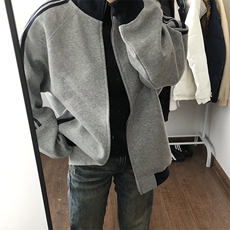 抖音得物高品质26春装美式高街重磅结构拼接织带立领卫衣外套CM42，女装短外套，电商A486