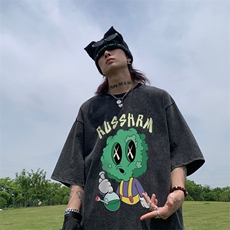 卡通创意印花水洗做旧夏季无袖背心/马甲/坎肩XZ514-2-1315-P38，男装背心/马甲，星座514-2(原B239)