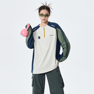 骑行服速干亨利领长袖t恤新款潮牌休闲打底衫A157B-T280-特P43