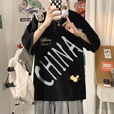 Q11208-P30春夏季七分袖t恤男大码五分袖男短袖中袖，男装T恤，电商A040