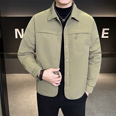 新款男士小翻领羽绒服夹克加厚防寒309B-3-81065-P188，男装夹克，星座1409-3