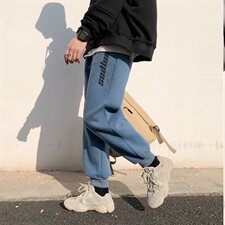 @冬季新品加绒束脚卫裤筒运动休闲裤男C22/P50限69，男装休闲裤，电商B350