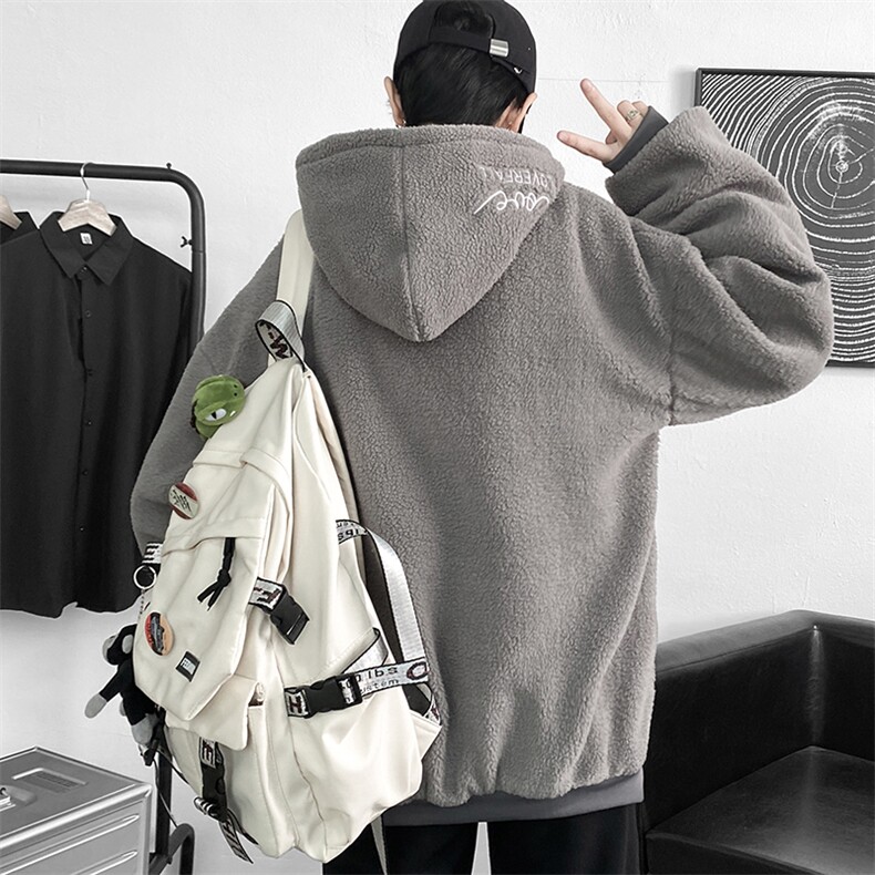 大码M-3XL秋冬季外套男加厚加绒摇粒绒宽松冬装夹克W2351-P70,男装棉衣,星座512-2