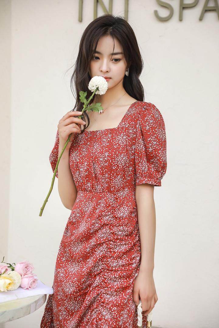 鱼尾摆优雅高贵气质连衣裙，女装连衣裙，芭蕾雨