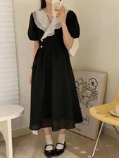 IMIZ｜NEW 韩系荷叶边连衣裙,女装连衣裙,IMIZ