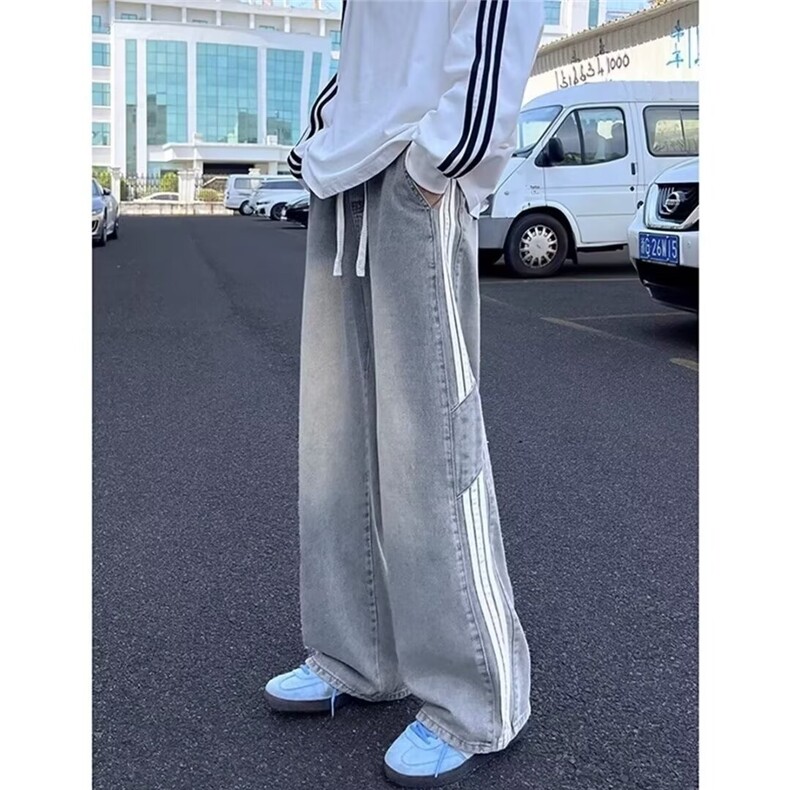 水洗牛仔裤男秋冬直筒宽松阔腿裤美式潮牌男生长裤NK116-P4,男装牛仔裤,星座1001-1