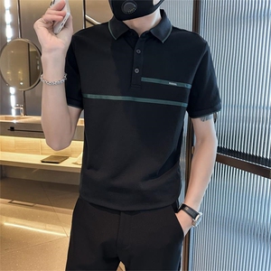 2026夏季织带设计短袖T恤翻领Polo衫半袖高级感上衣T0240-P48图片