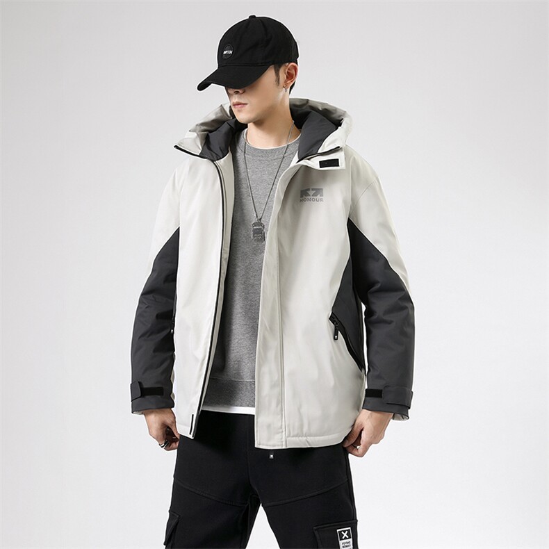 羽绒服男宽松短款加厚连帽保暖冬季新款潮流外套A436-2166,男装羽绒服,电商A436