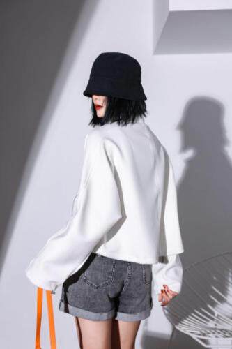 双面针织休闲外套，女装，佳伶百色