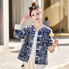 K姐重工立体刺绣休闲宽松气质风外套女，女装短外套，布芭啦