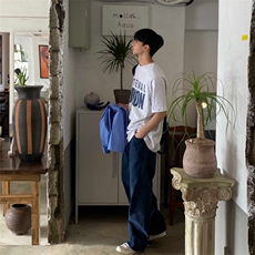 816B-T1021-P40夏季印花短袖韩版T恤情侣半袖潮韩男学生ins，男装T恤，星座816B