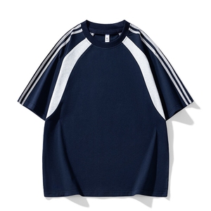 美式运动球服短袖男夏季潮牌重磅纯棉宽松休闲凉感t恤HH5713-P25图片