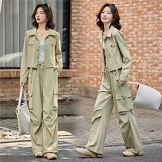 2025秋装新款时尚工装范儿三件套，女装套装/套裙，依路服饰