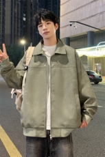 夜景机动皮衣美式潮牌皮夹克外套光板二开A406JK1189特P83，男装夹克，星座309（原A406）