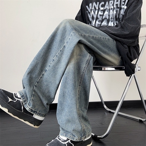 秋冬季美式高街牛仔裤男 潮牌个性显高休闲裤G158/P45图片