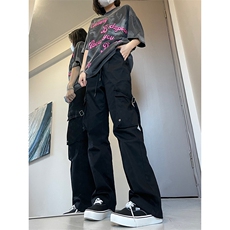 B221秋冬新款美式ins高街小众休闲弹力工装裤LK22055-P65控88，男装休闲裤，电商B221