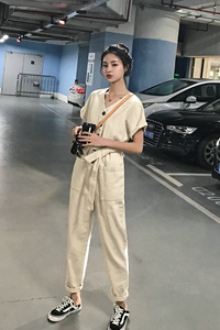 大货已出！高腰V领显瘦显高工装连体裤8505A-1922图片