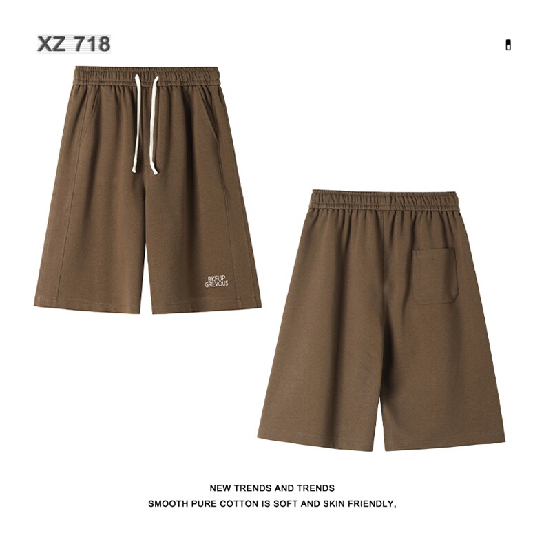 华棉垂顺休闲短裤夏季美式潮牌休闲百搭五分裤宽松  XD1713特批35图片