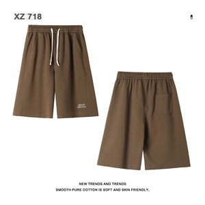 华棉垂顺休闲短裤夏季美式潮牌休闲百搭五分裤宽松  XD1713特批35图片