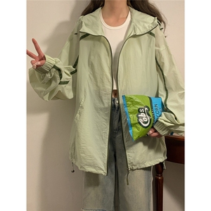 1中性风黄灯连帽滚边设计大码M-5XL潮牌防晒服男FS77005P45控68图片