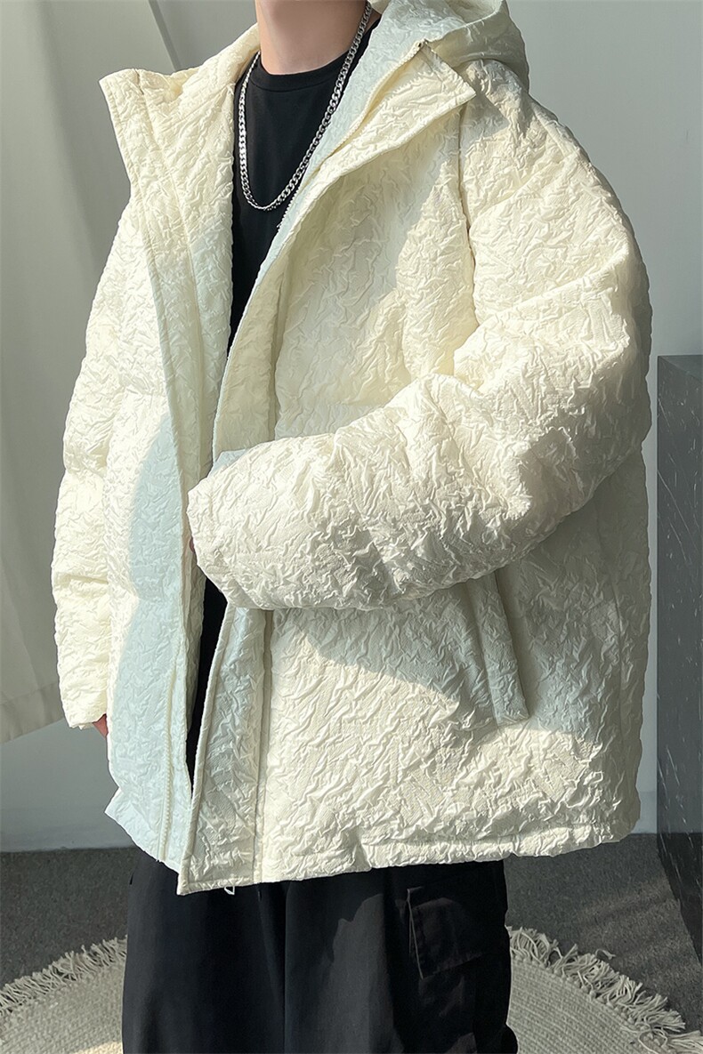2025年冬季新款棉衣大码压皱连帽棉袄棉服 A071-M12-P125图片