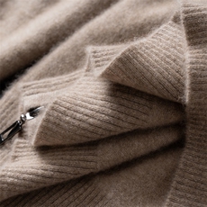 2025秋冬百搭时尚简约薄款针织男士羊绒开衫，男装羊绒套衫，艾驰羊绒