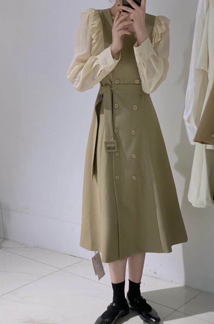 拼接连衣裙，女装连衣裙，驿谷