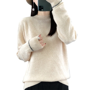 女套头短款2024年新款秋冬内搭洋气网红打底羊毛衫图片