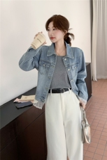 210-3281-P145-208港凤设计感长袖牛仔外套2025年秋季，女装短外套，韩蜜菓