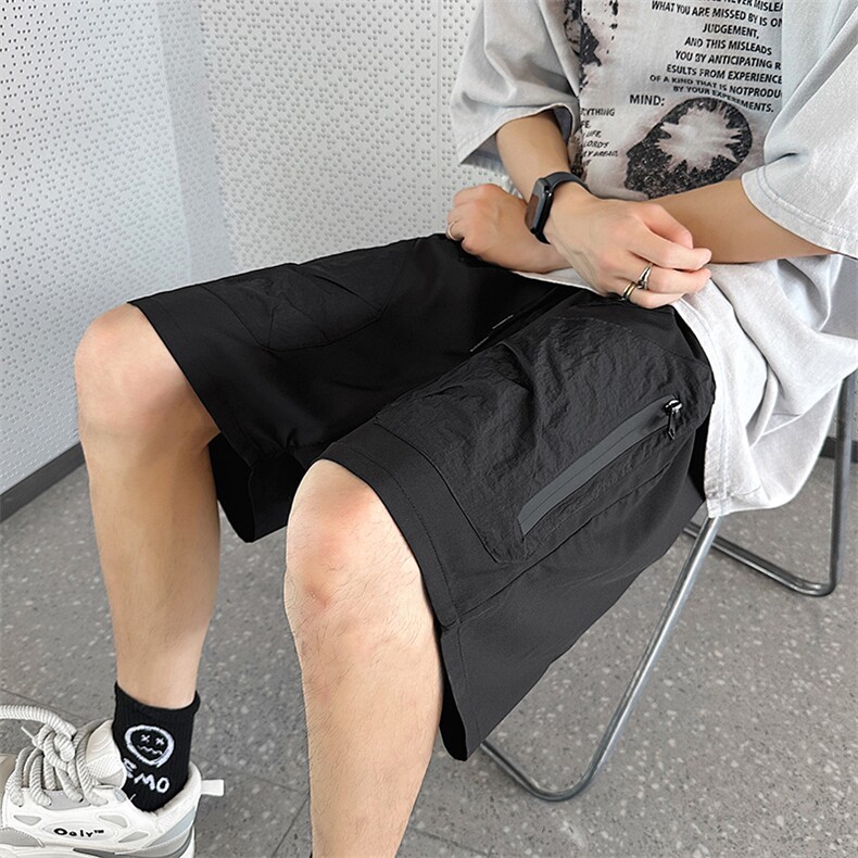 机能工装短裤男夏季速干五分运动裤子日系潮牌痞帅中裤DK0224-P38,男装休闲裤,星座308B-1