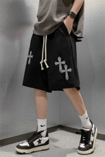B239-1519-P43美式十字架短裤麂皮绒休闲男学生抽绳运动五分裤子，男装休闲裤，星座514-2(原B239)