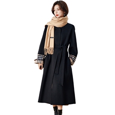 中长款高端轻奢毛呢外套女2025年秋冬季新款双面羊毛长袖大衣潮，女装双面呢大衣，丝露怡语