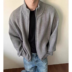 网图已下单2W件拉链立领针织开衫毛衣男秋冬加厚外套-A2342P45，男装针织衫/毛衣，电商B241