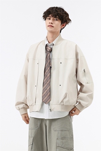 美式复古风棒球服夹克撞钉设计痞帅百搭休闲外套 J51339  TP65图片