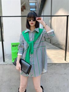 爱美欧 披肩条纹衬衣,其它,爱美欧