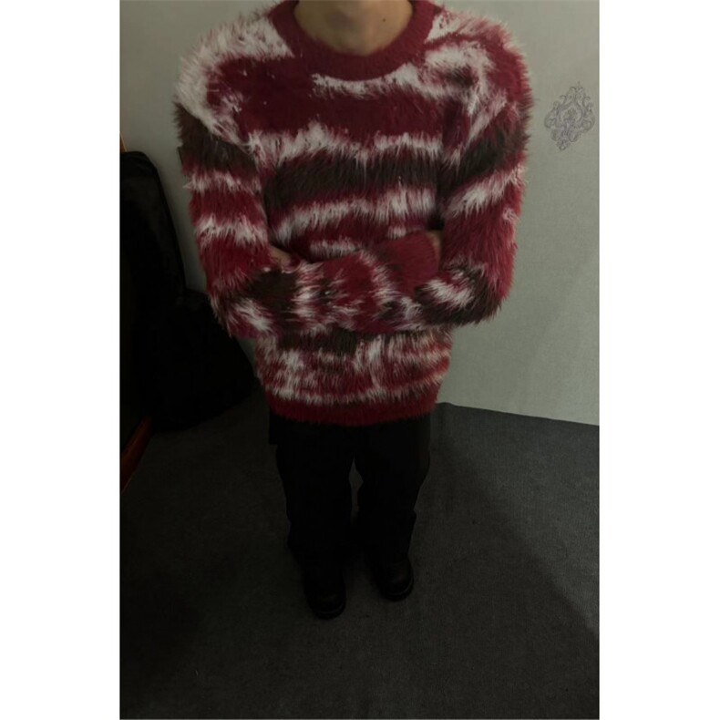 冬季仿貂毛圆领毛衣男款美式JY116P60,男装针织衫/毛衣,星座1116-2