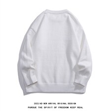 白底22秋冬潮流趣味小女孩设计感圆领保暖套头毛衣M1055P50控68，男装针织衫/毛衣，电商A247-1