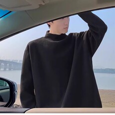 网络图，德绒半高领保暖内搭男士打底衫男T恤XZ302B-1-W188P25，男装T恤，星座302B-1
