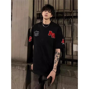 【有货】DT3053-特P40新款美式重工刺绣短袖T恤男女潮牌夏季T恤图片