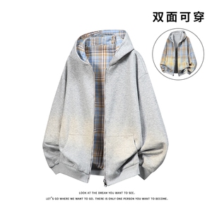 双面穿开衫卫衣长袖情侣宽松休闲百搭上衣外套W4600-P60【特价】图片